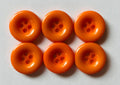 Orange Resin Buttons, 18mm Four Hole Buttons